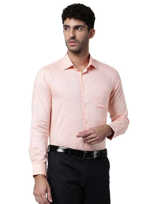 orange cotton formal shirt - 18874983 - Very Small Image - 1