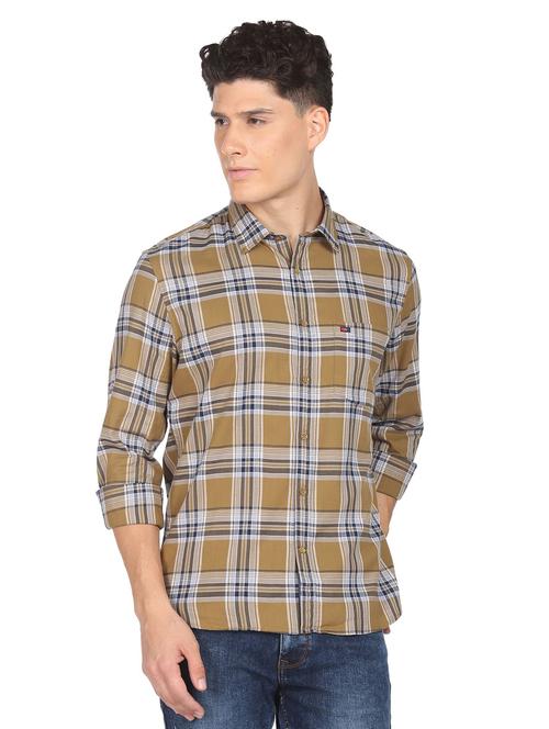 long sleeved checkered casual shirt - 18874997 - Very Small Image - 1