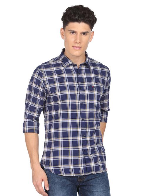 long sleeved checkered casual shirt - 18875000 - Very Small Image - 1