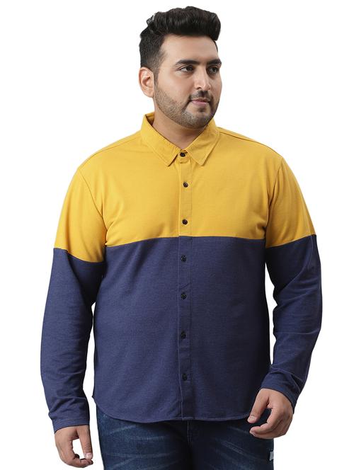 mens color block casual shirt - 18875046 - Very Small Image - 1