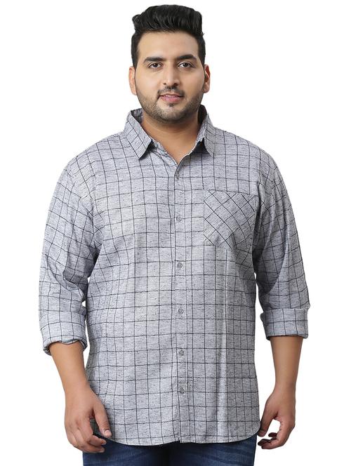 grey cotton casual shirt - 18875062 - Very Small Image - 1