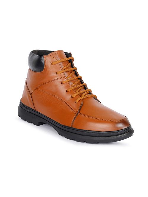 tan leather lace up boots - 18875129 - Very Small Image - 1