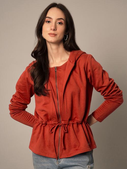 red hooded fleece jacket - 18875295 - Very Small Image - 1