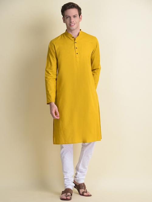 men self design kurta churidar ethnic wear set - 18876166 - Very Small Image - 1