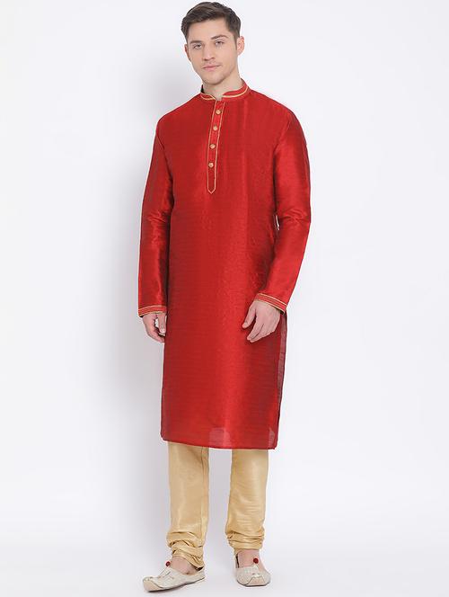 mandarin neck long sleeved kurta - 18876350 - Very Small Image - 1