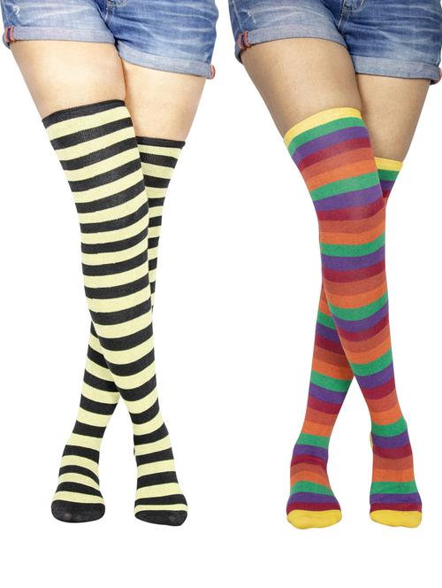 multi colored cotton ankle length sock - 18876780 - Very Small Image - 1