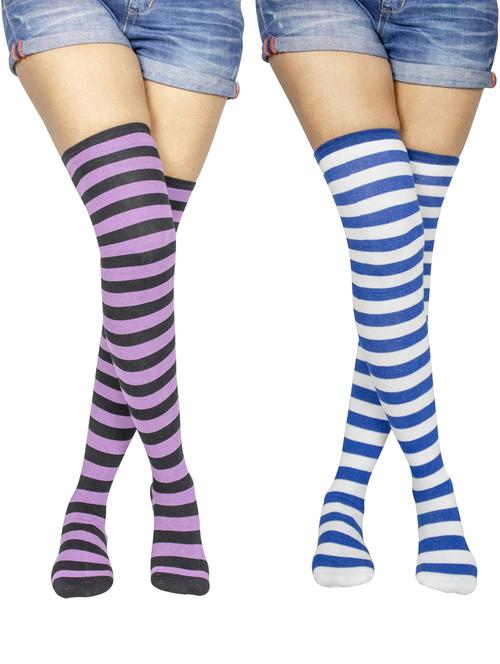 multi coloured cotton ankle length sock - 18876916 - Very Small Image - 1