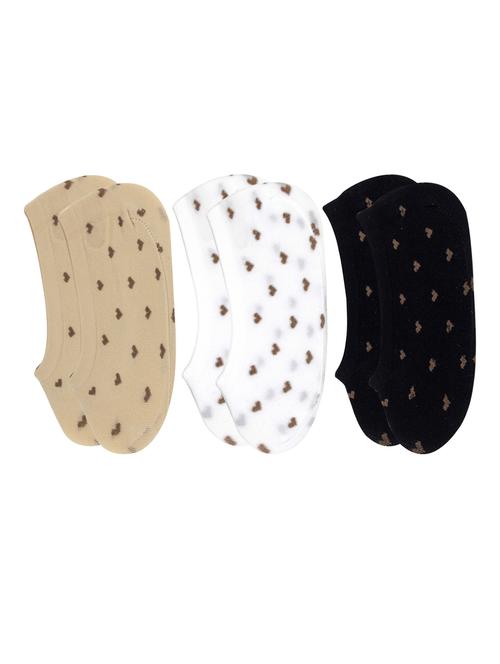 multi coloured cotton no show socks - 18877091 - Very Small Image - 1