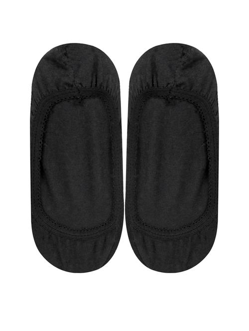 black coloured cotton no show socks - 18877248 - Very Small Image - 1