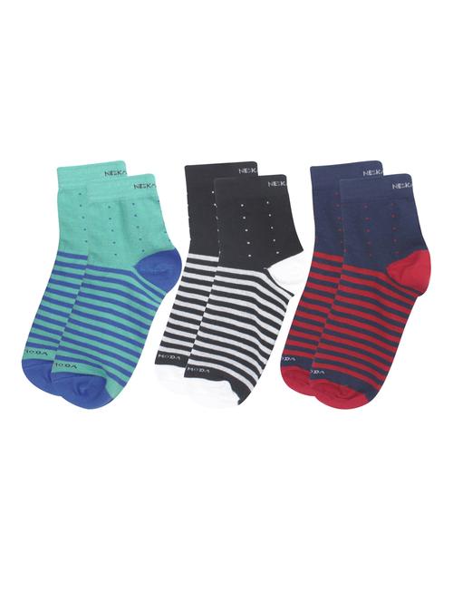 multi coloured cotton ankle length socks - 18877301 - Very Small Image - 1