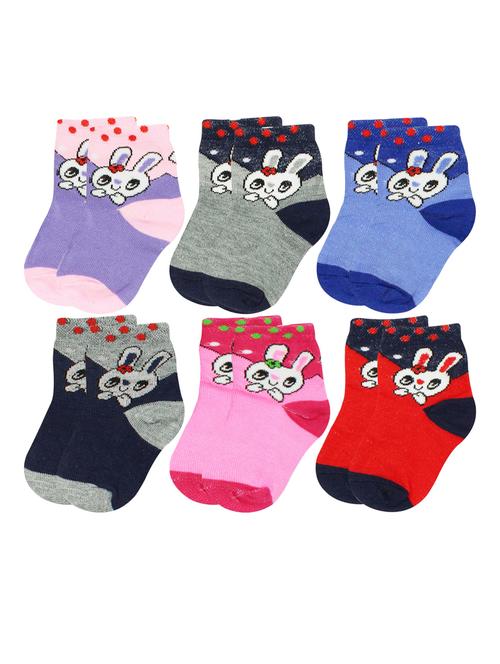 multi coloured cotton ankle length socks - 18877314 - Very Small Image - 1