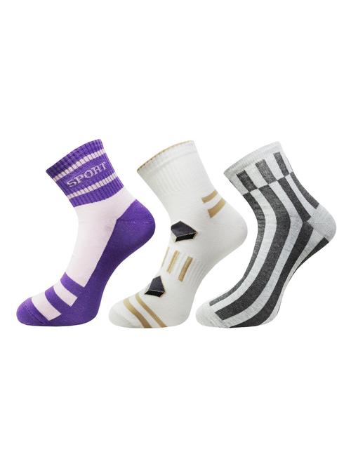 multi colored cotton ankle length sock - 18877325 - Very Small Image - 1