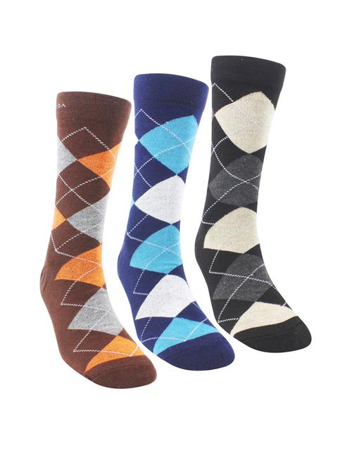 multi coloured cotton full length socks - 18877342 - Very Small Image - 1