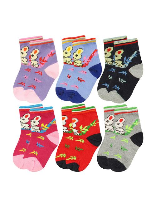multi colored cotton ankle length sock - 18877411 - Very Small Image - 1