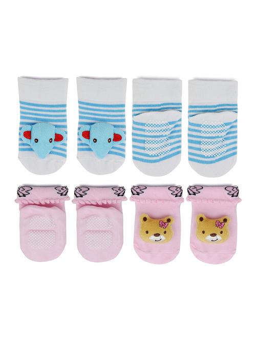 multi colored cotton ankle length sock - 18877554 - Very Small Image - 1