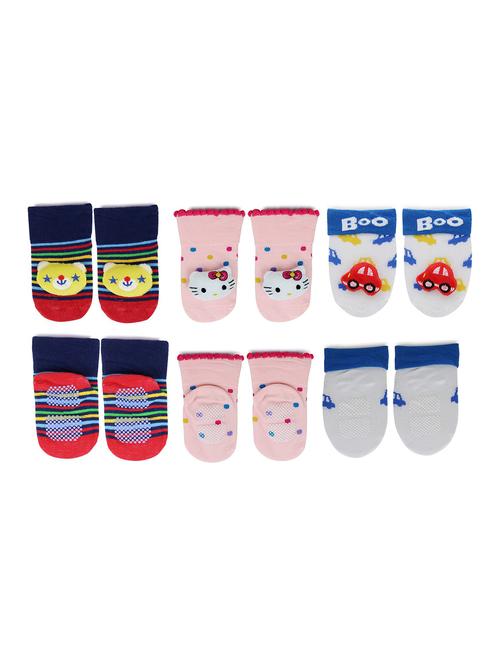multi colored cotton ankle length sock - 18877555 - Very Small Image - 1