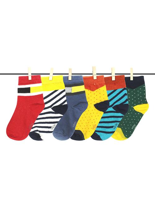 multi colored cotton ankle length sock - 18877579 - Very Small Image - 1