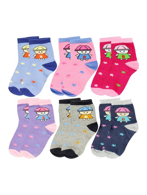 multi colored cotton ankle length sock - 18877584 - Very Small Image - 1