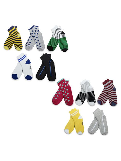 multi colored cotton ankle length sock - 18877604 - Very Small Image - 1