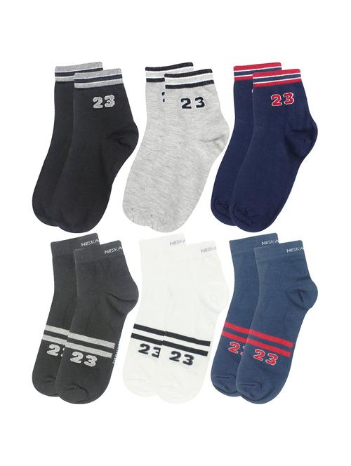multi colored cotton ankle length sock - 18877752 - Very Small Image - 1