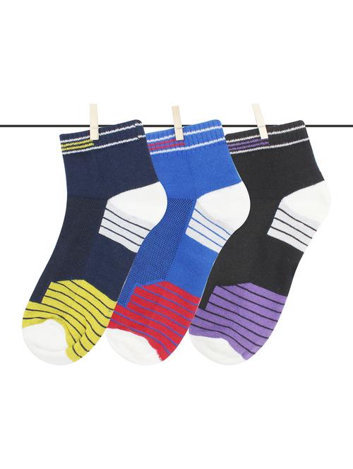 multi colored cotton ankle length sock - 18877798 - Very Small Image - 1