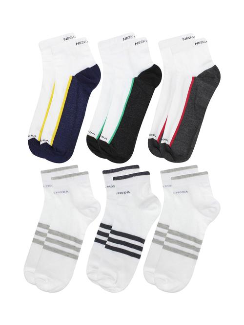 multi colored cotton ankle length sock - 18877845 - Very Small Image - 1
