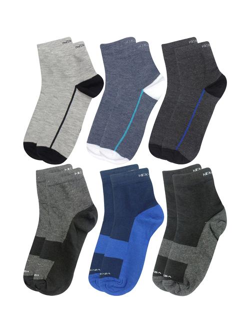 multi colored cotton ankle length sock - 18877857 - Very Small Image - 1