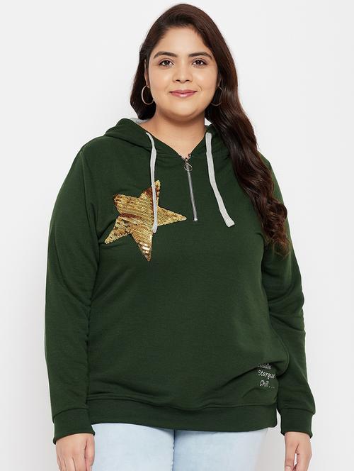 hooded neck embellished detail sweatshirt - 18878099 - Very Small Image - 1