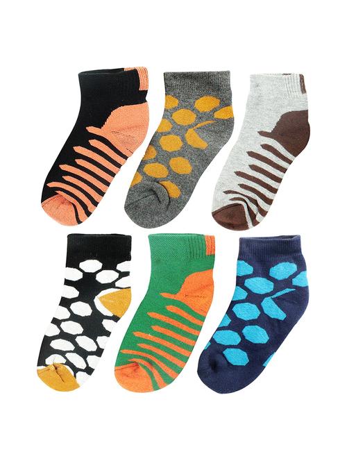 multi colored cotton ankle length sock - 18878299 - Very Small Image - 1