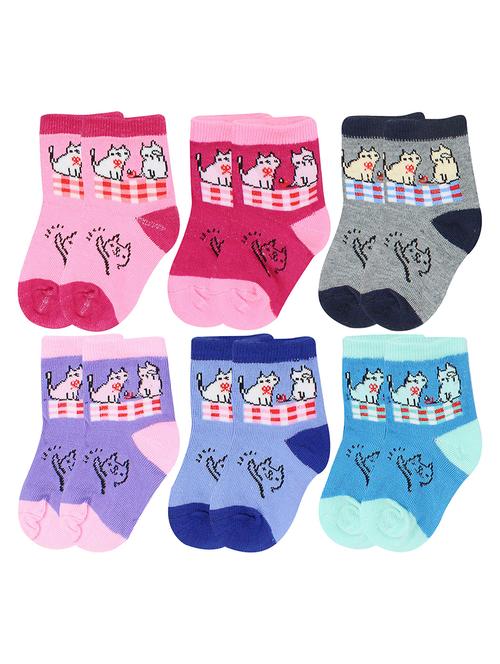 multi colored cotton ankle length sock - 18878465 - Very Small Image - 1