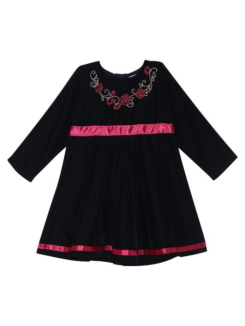 blue embroidered chiffon frock - 18878589 - Very Small Image - 1