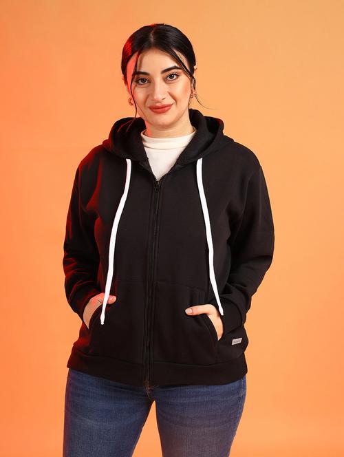hooded neck solid sweatshirt - 18878673 - Very Small Image - 1