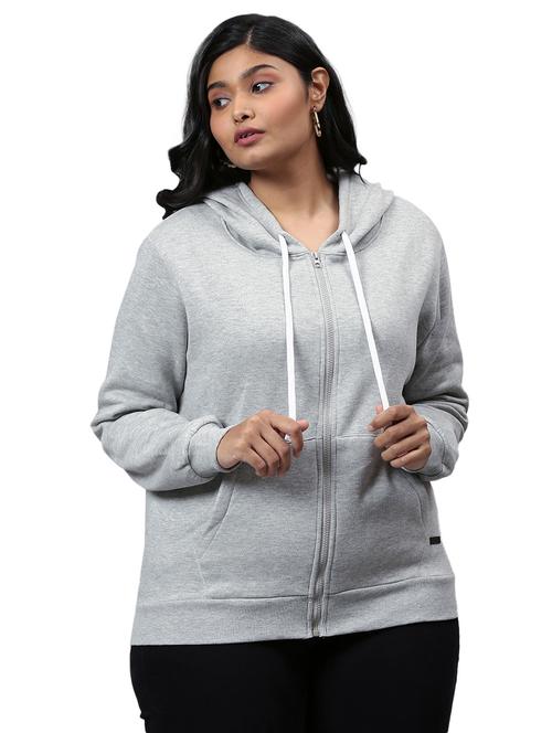 hooded neck solid sweatshirt - 18878683 - Very Small Image - 1