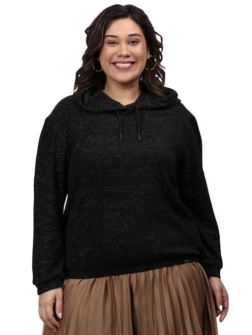 hooded neck self design sweatshirt - 18878686 - Very Small Image - 1