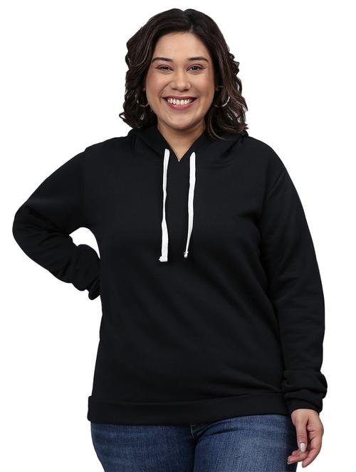 hooded neck solid sweatshirt - 18878692 - Very Small Image - 1