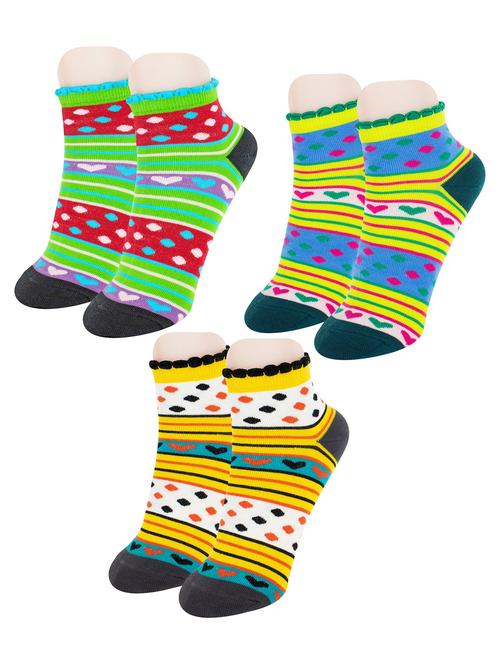 multi colored cotton ankle length sock - 18878850 - Very Small Image - 1