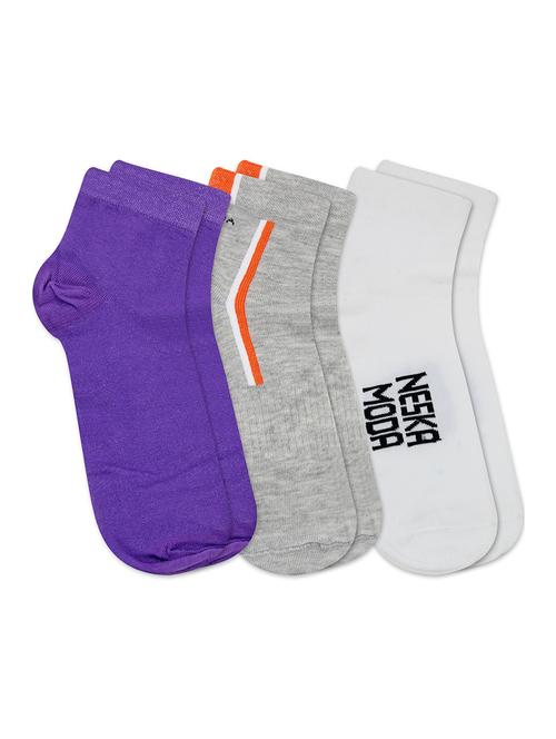 multi colored cotton ankle length sock - 18879612 - Very Small Image - 1