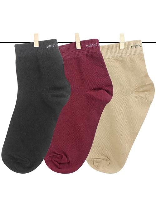 multi colored cotton ankle length sock - 18879659 - Very Small Image - 1