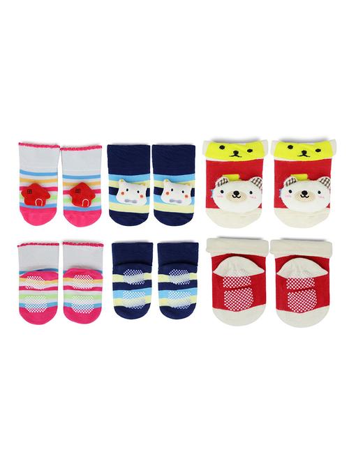 multi colored cotton ankle length sock - 18879766 - Very Small Image - 1