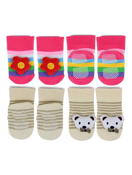 multi colored cotton ankle length sock - 18879793 - Very Small Image - 1