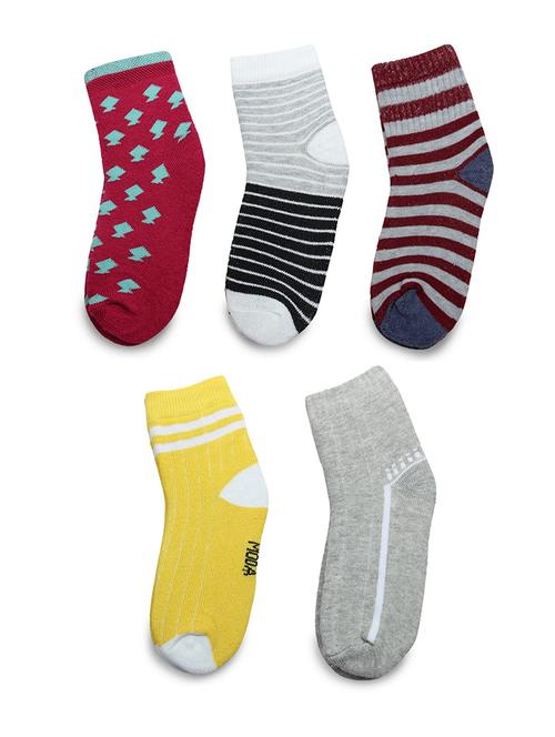 multi colored cotton ankle length sock - 18879800 - Very Small Image - 1