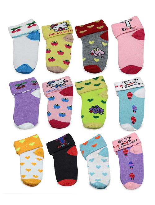 multi colored cotton ankle length sock - 18879892 - Very Small Image - 1