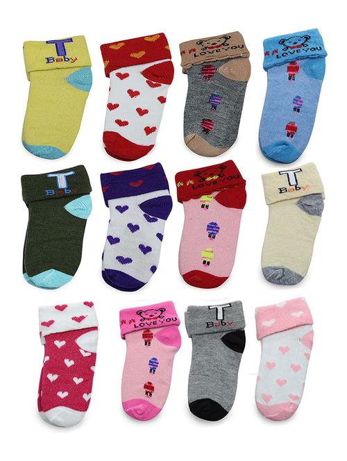 multi colored cotton ankle length sock - 18879903 - Very Small Image - 1