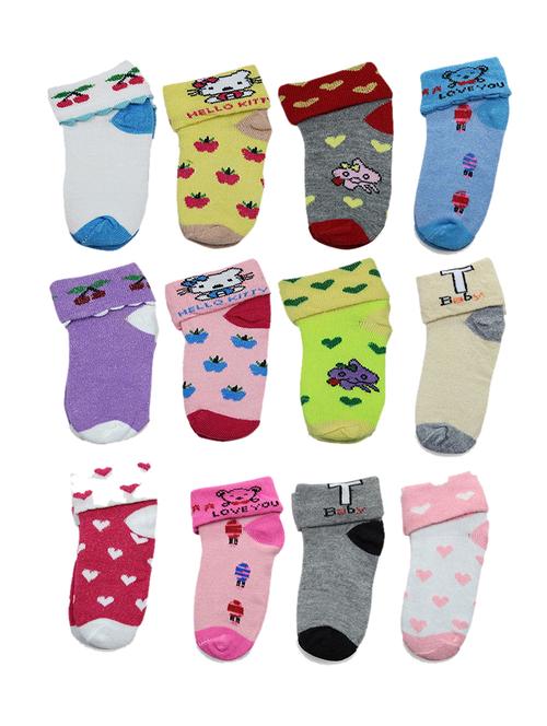 multi colored cotton ankle length sock - 18879916 - Very Small Image - 1