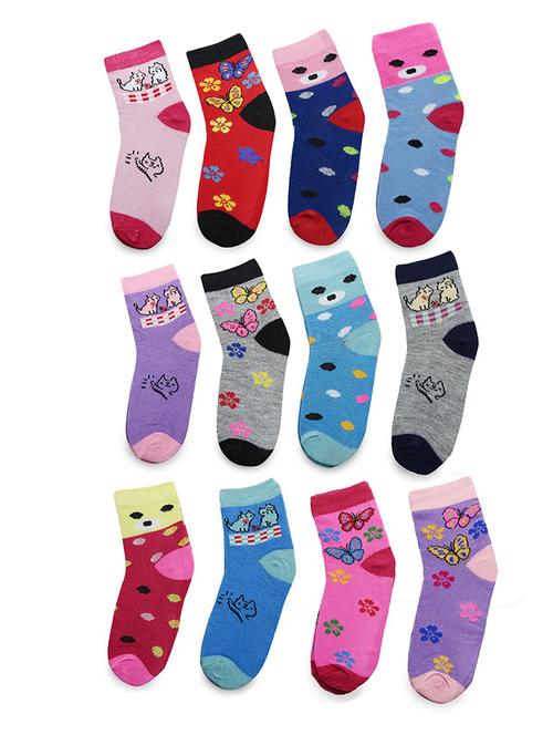 multi colored cotton ankle length sock - 18879922 - Very Small Image - 1