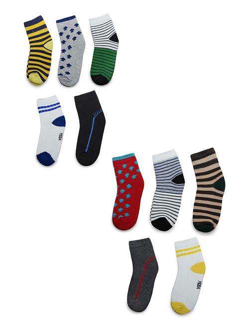multi colored cotton ankle length sock - 18879942 - Very Small Image - 1