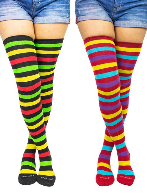 multi colored cotton stockings - 18880000 - Very Small Image - 1