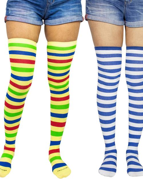 multi colored cotton stockings - 18880001 - Very Small Image - 1