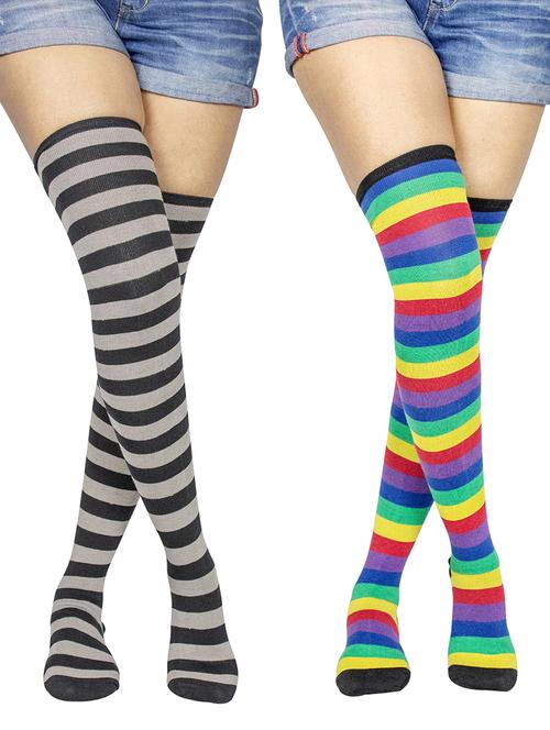 multi colored cotton stockings - 18880076 - Very Small Image - 1