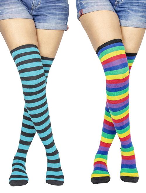multi colored cotton stockings - 18880086 - Very Small Image - 1